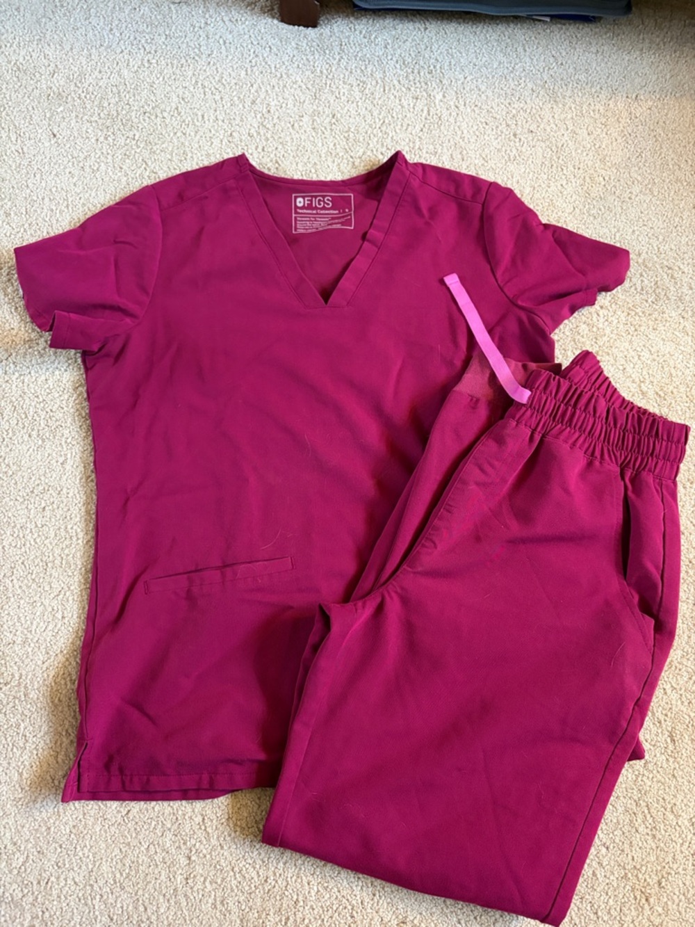 Figs Women's Scrub Set in Magenta